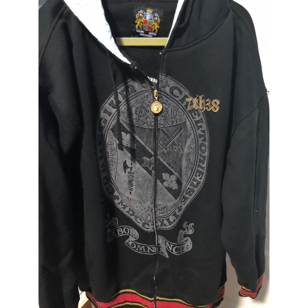 7th 38 Black Hoodie Johnny Blaze  2XL Long Sleeve Rare Vtg Hip Hop Urban Wear